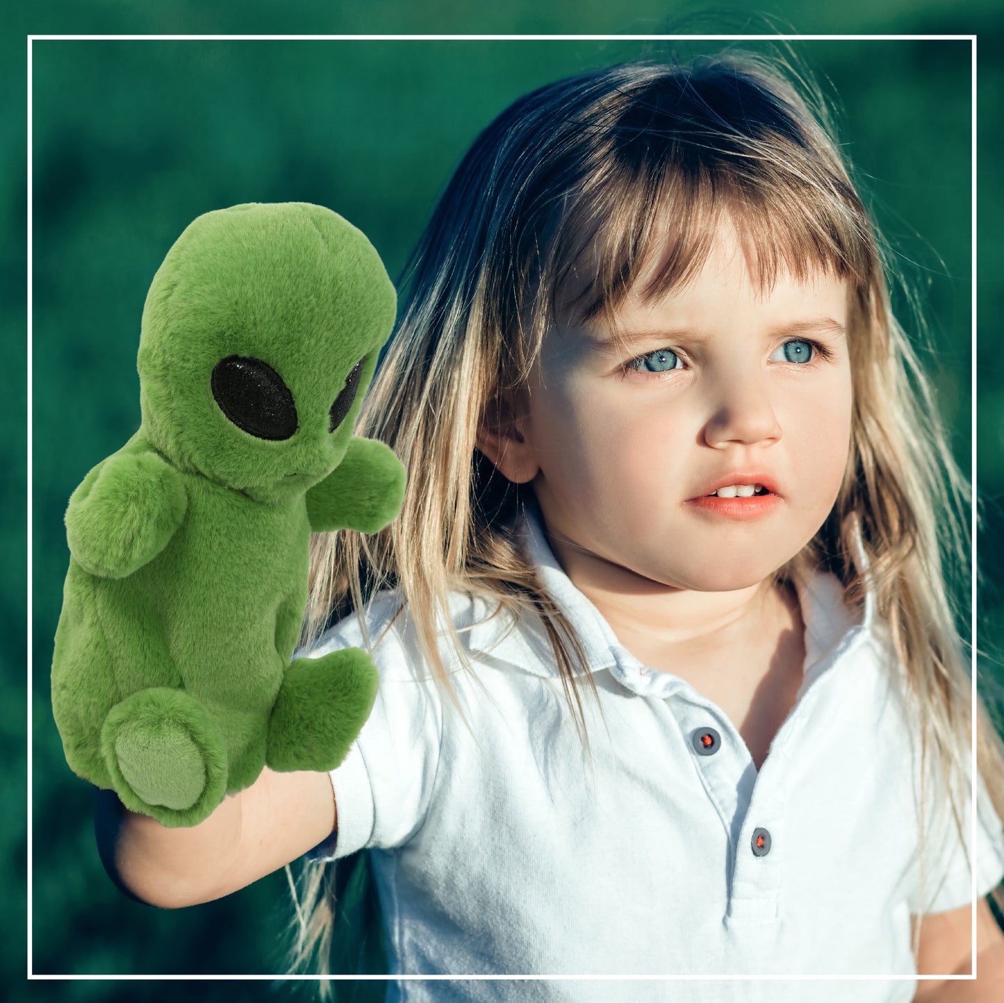 SUPER SOFT PLUSH HAND PUPPET - ALIEN