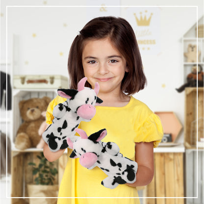 SUPER SOFT PLUSH HAND PUPPET - COW
