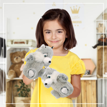 SUPER SOFT PLUSH HAND PUPPET - HUSKY