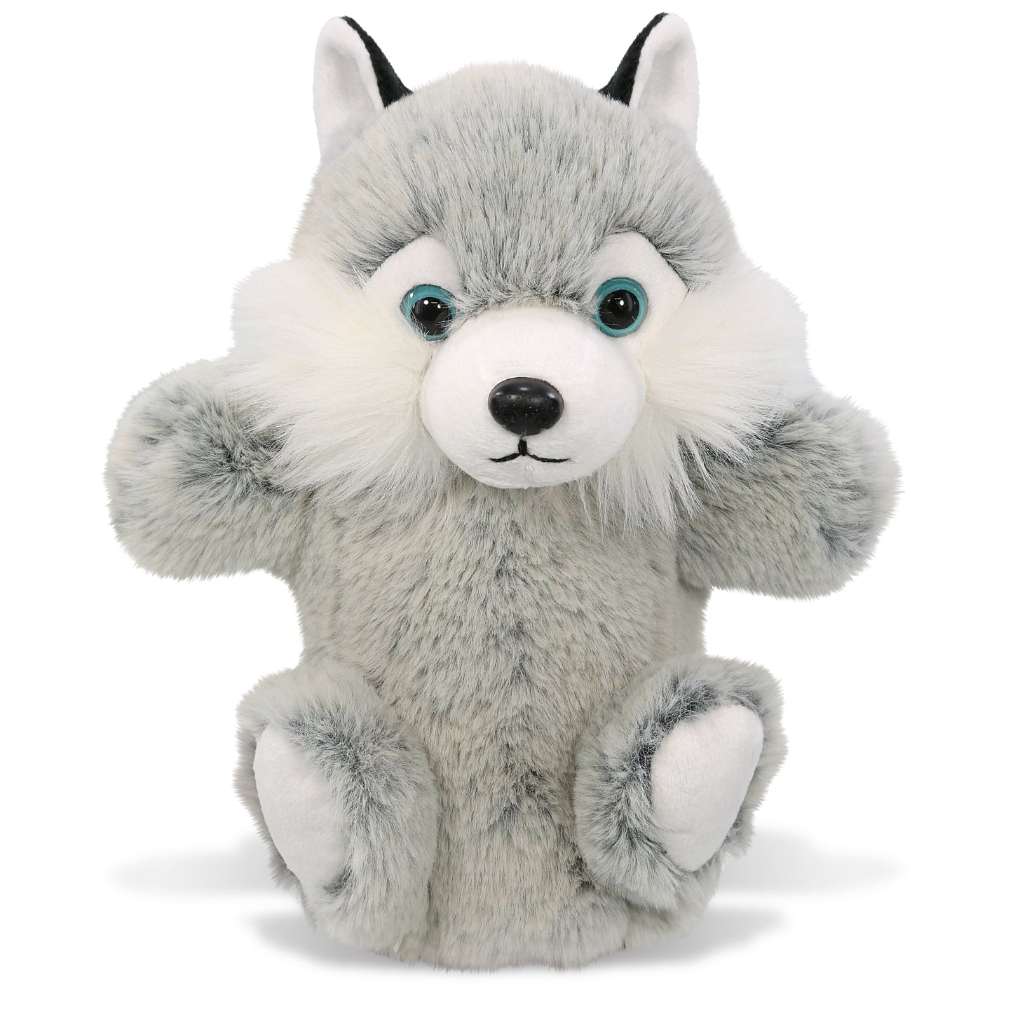 SUPER SOFT PLUSH HAND PUPPET - HUSKY