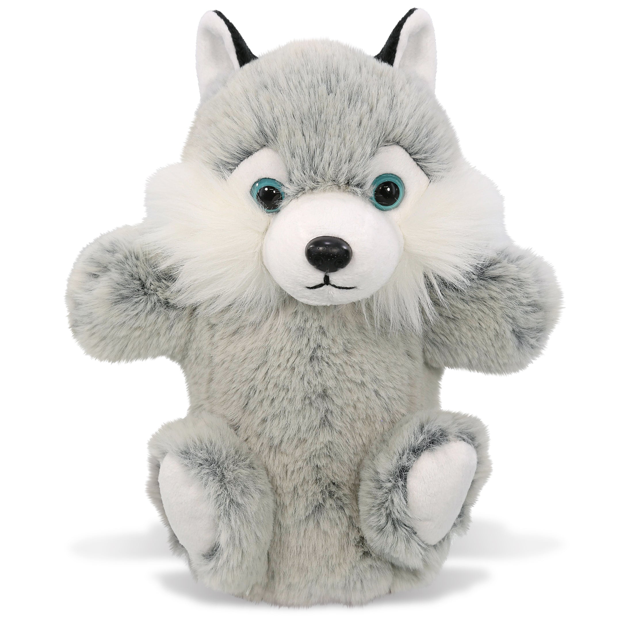 SUPER SOFT PLUSH HAND PUPPET - HUSKY