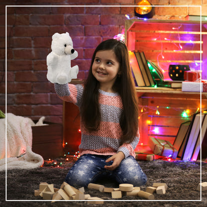 SUPER SOFT PLUSH HAND PUPPET - POLAR BEAR