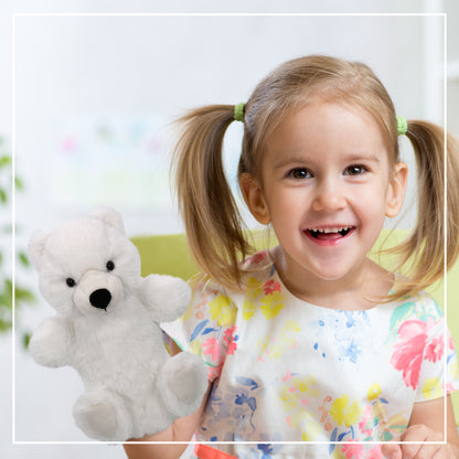 SUPER SOFT PLUSH HAND PUPPET - POLAR BEAR