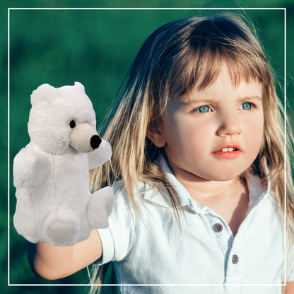 SUPER SOFT PLUSH HAND PUPPET - POLAR BEAR