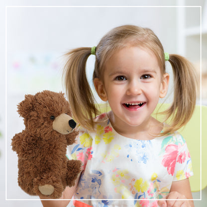SUPER SOFT PLUSH HAND PUPPET - GRIZZLY BEAR