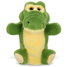 SUPER SOFT PLUSH HAND PUPPET - GREEN ALLIGATOR