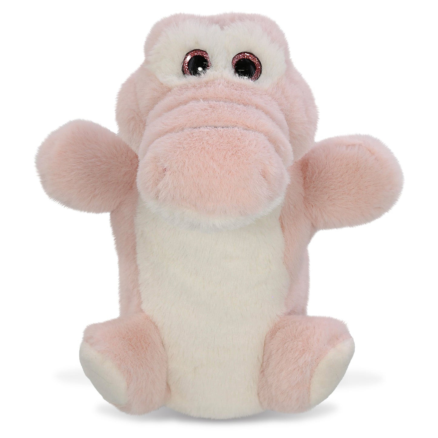 SUPER SOFT PLUSH HAND PUPPET - PINK ALLIGATOR