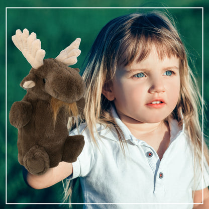 SUPER SOFT PLUSH HAND PUPPET - WILD MOOSE