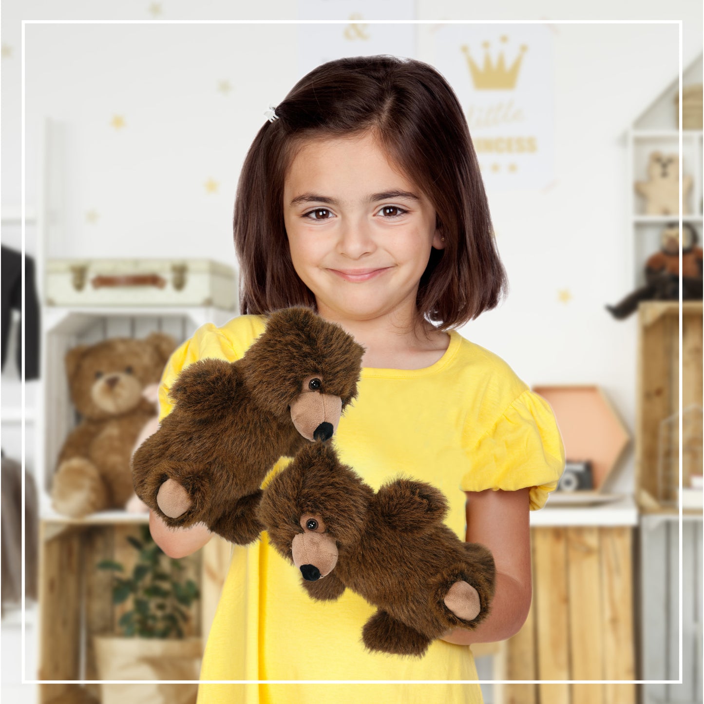 SUPER SOFT PLUSH HAND PUPPET - BROWN BEAR