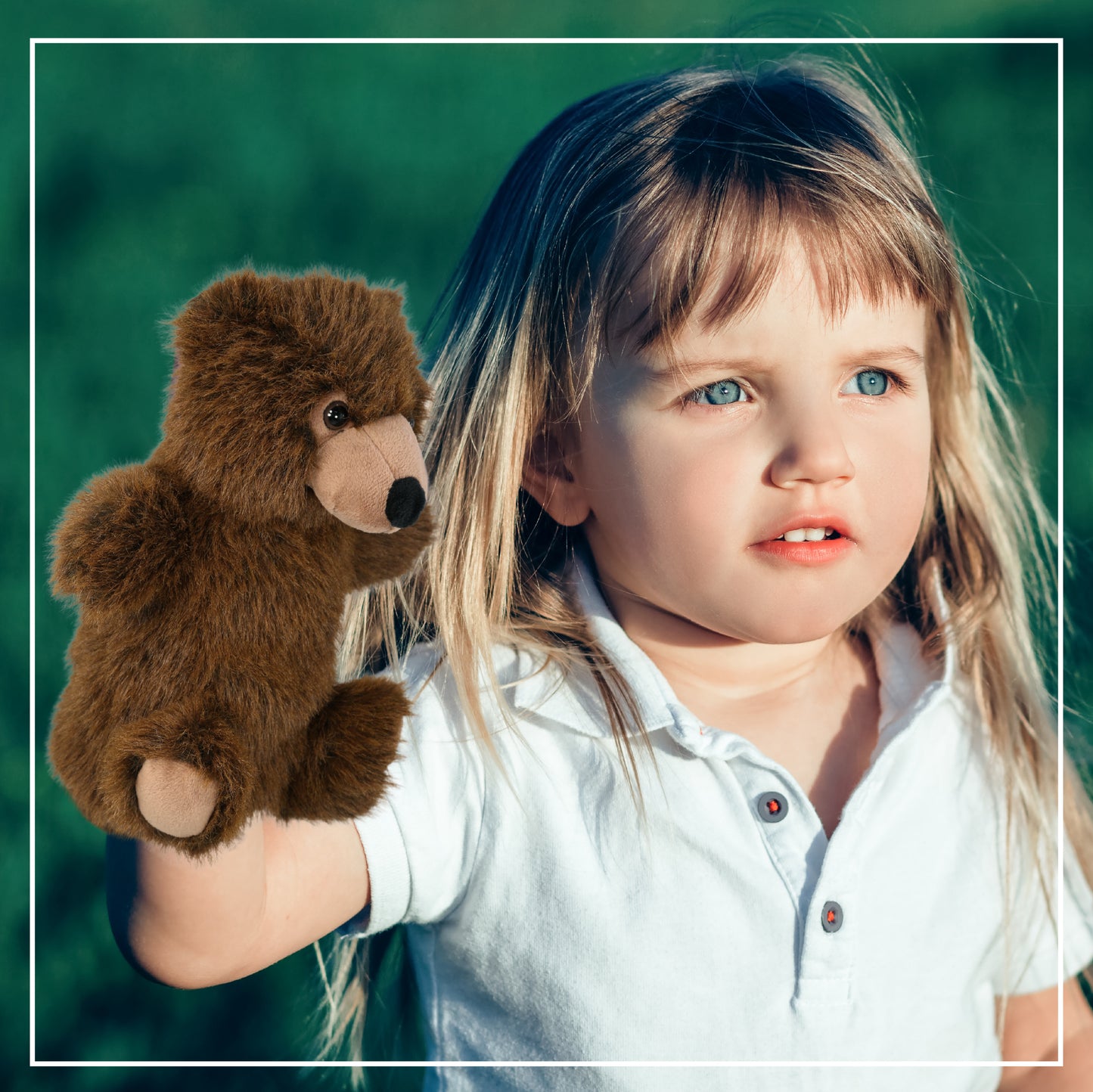 SUPER SOFT PLUSH HAND PUPPET - BROWN BEAR