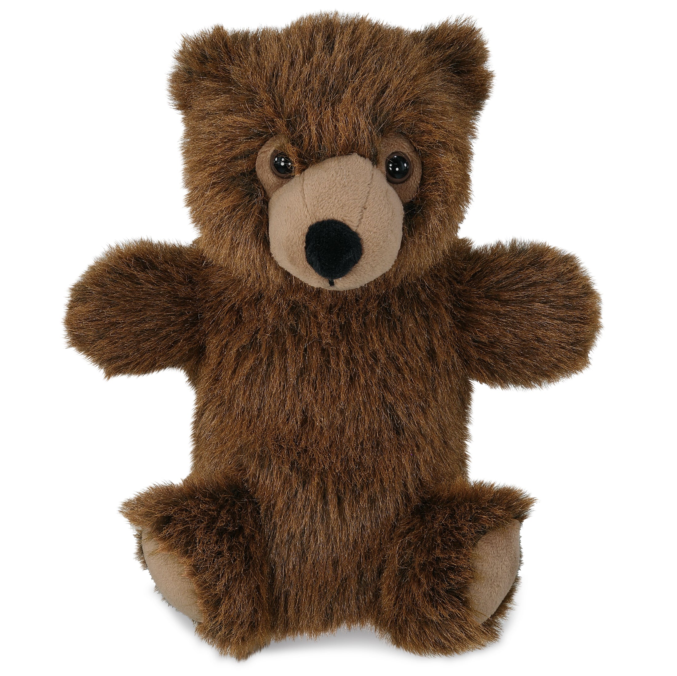 SUPER SOFT PLUSH HAND PUPPET - BROWN BEAR