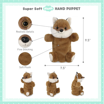 SUPER SOFT PLUSH HAND PUPPET - FOX