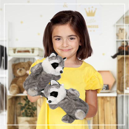 SUPER SOFT PLUSH HAND PUPPET - RACCOON