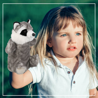 SUPER SOFT PLUSH HAND PUPPET - RACCOON