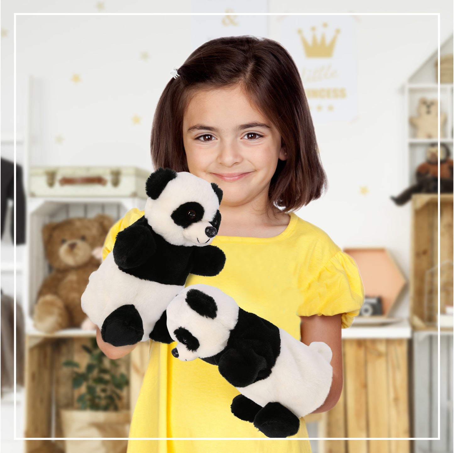 SUPER SOFT PLUSH HAND PUPPET - PANDA