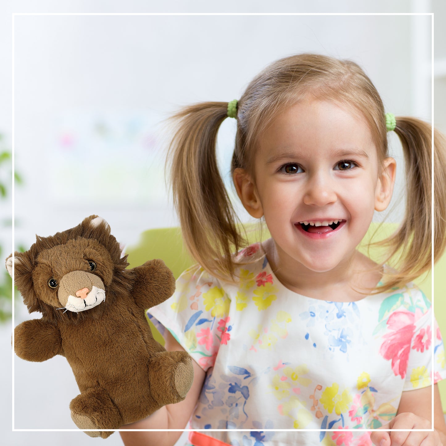 SUPER SOFT PLUSH HAND PUPPET - LION