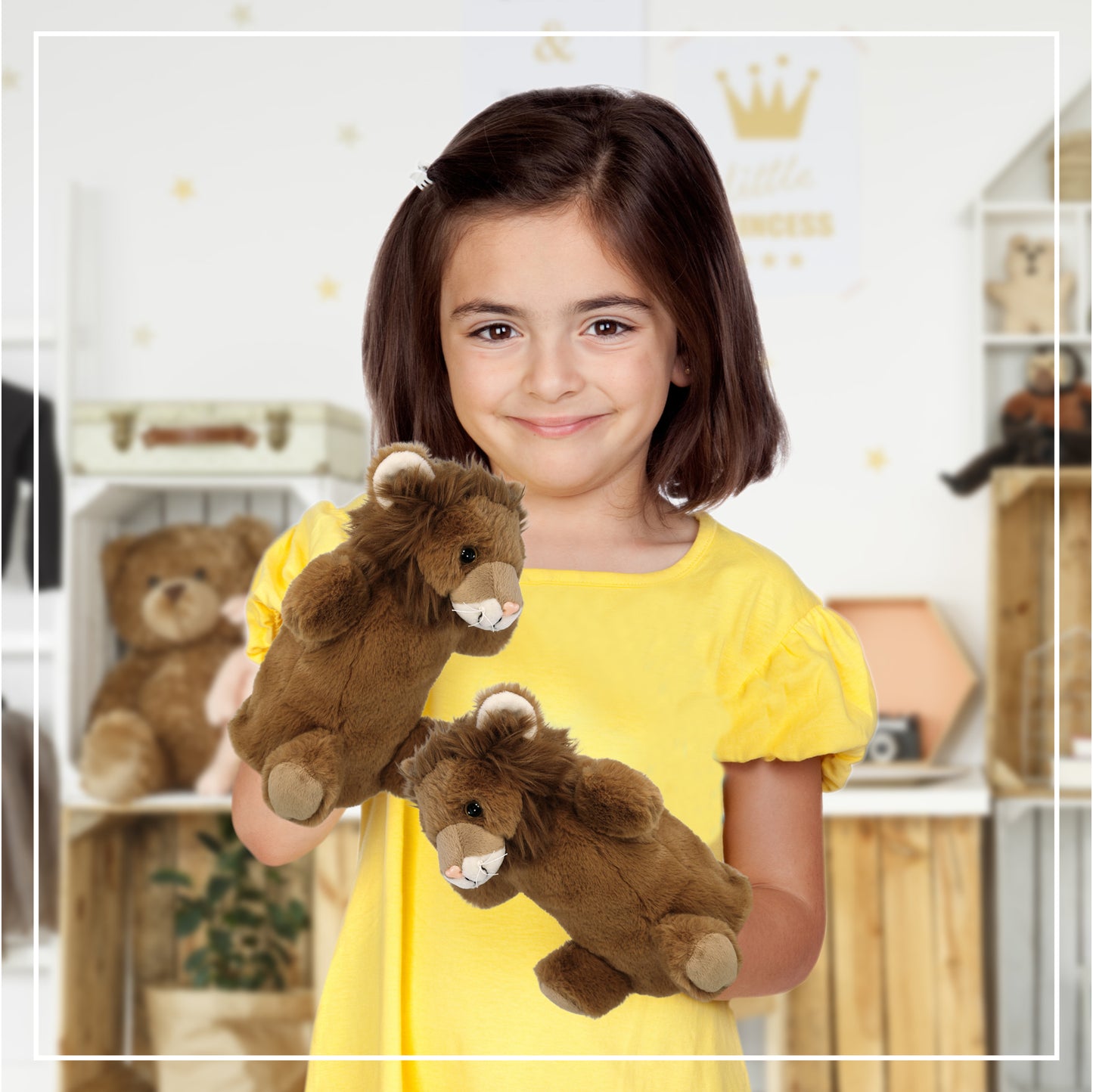SUPER SOFT PLUSH HAND PUPPET - LION