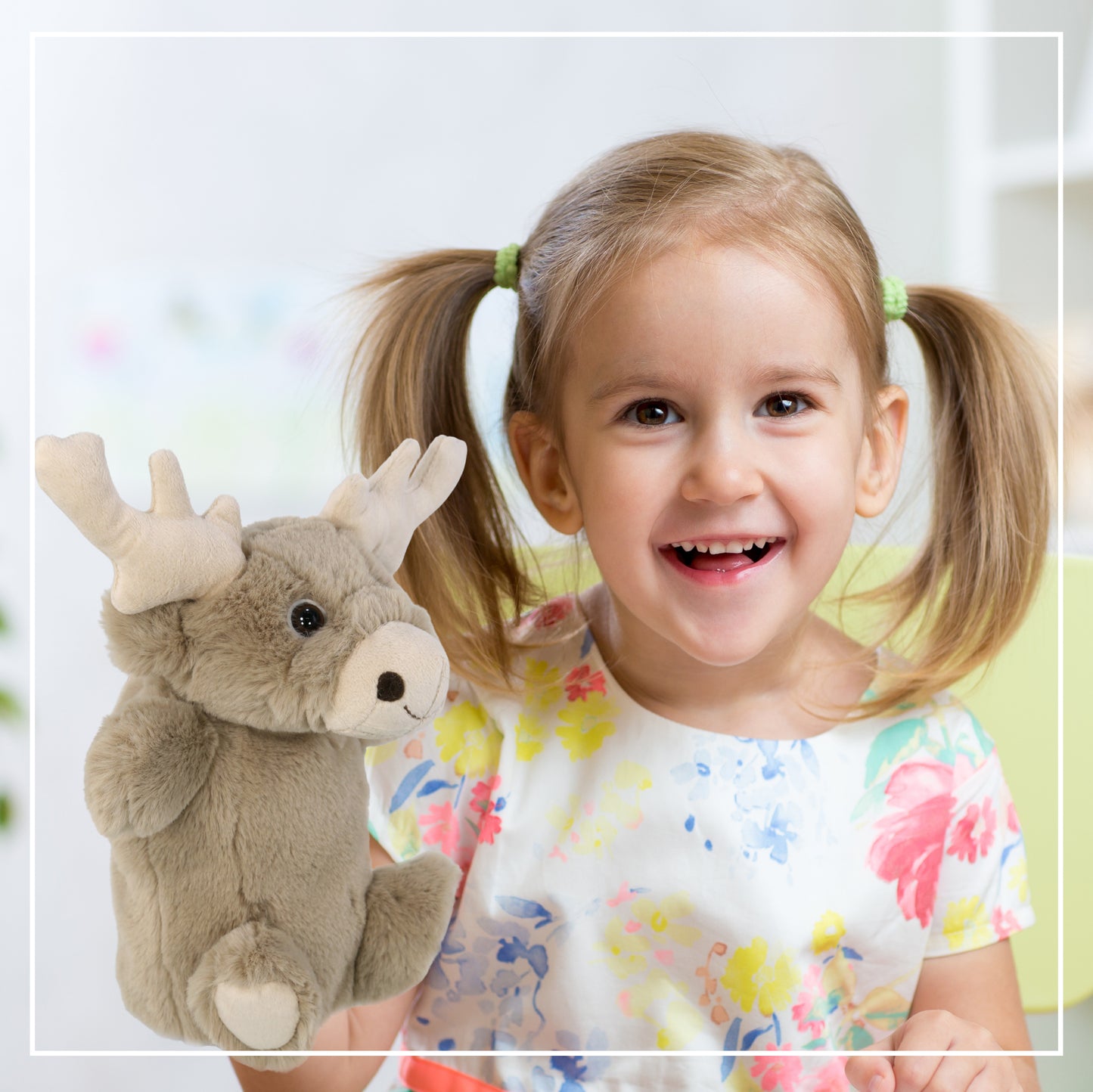 SUPER SOFT PLUSH HAND PUPPET - REINDEER