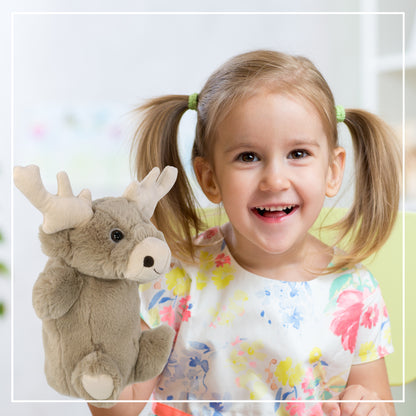 SUPER SOFT PLUSH HAND PUPPET - REINDEER