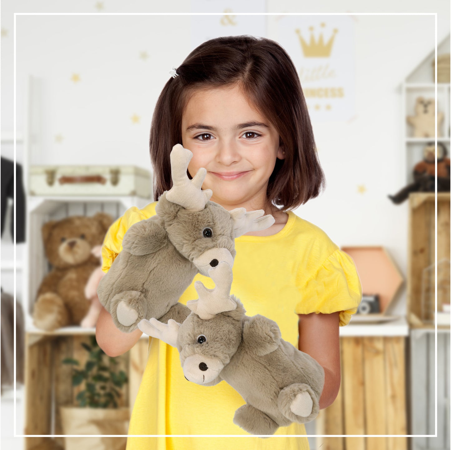 SUPER SOFT PLUSH HAND PUPPET - REINDEER
