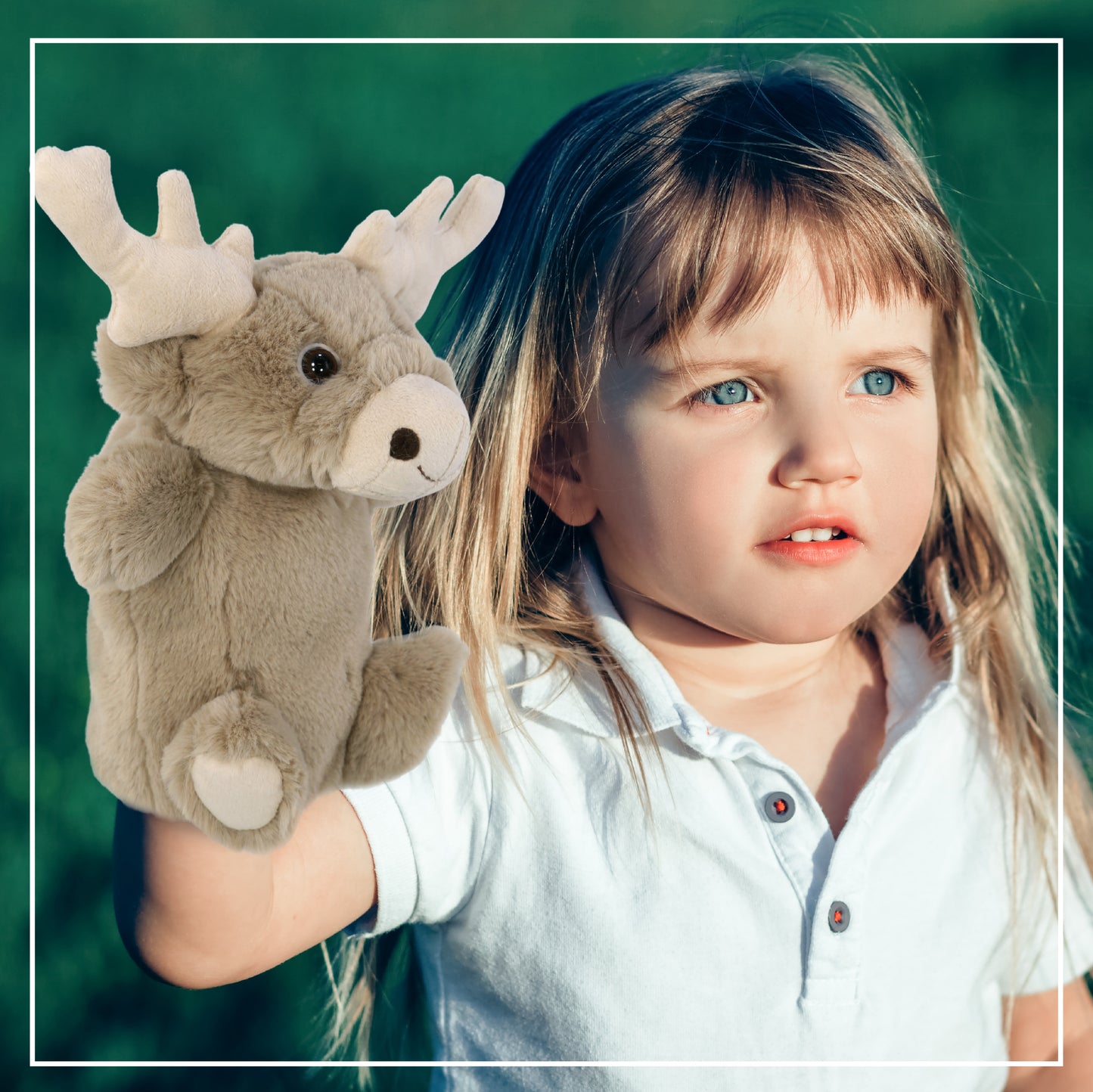 SUPER SOFT PLUSH HAND PUPPET - REINDEER