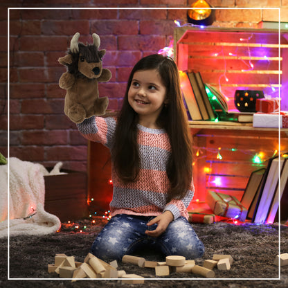 SUPER SOFT PLUSH HAND PUPPET - BUFFALO