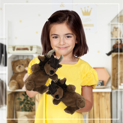 SUPER SOFT PLUSH HAND PUPPET - BUFFALO