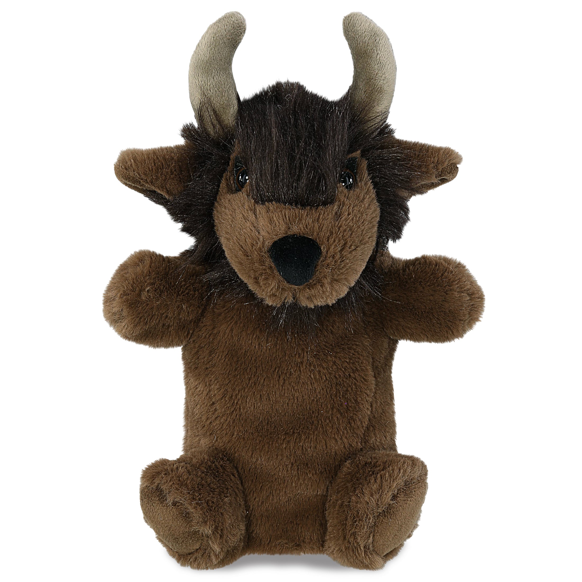 SUPER SOFT PLUSH HAND PUPPET - BUFFALO
