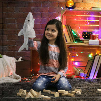 SUPER SOFT PLUSH HAND PUPPET - SHARK