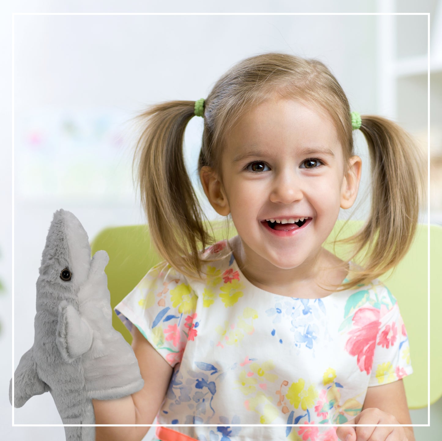 SUPER SOFT PLUSH HAND PUPPET - SHARK