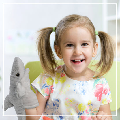 SUPER SOFT PLUSH HAND PUPPET - SHARK