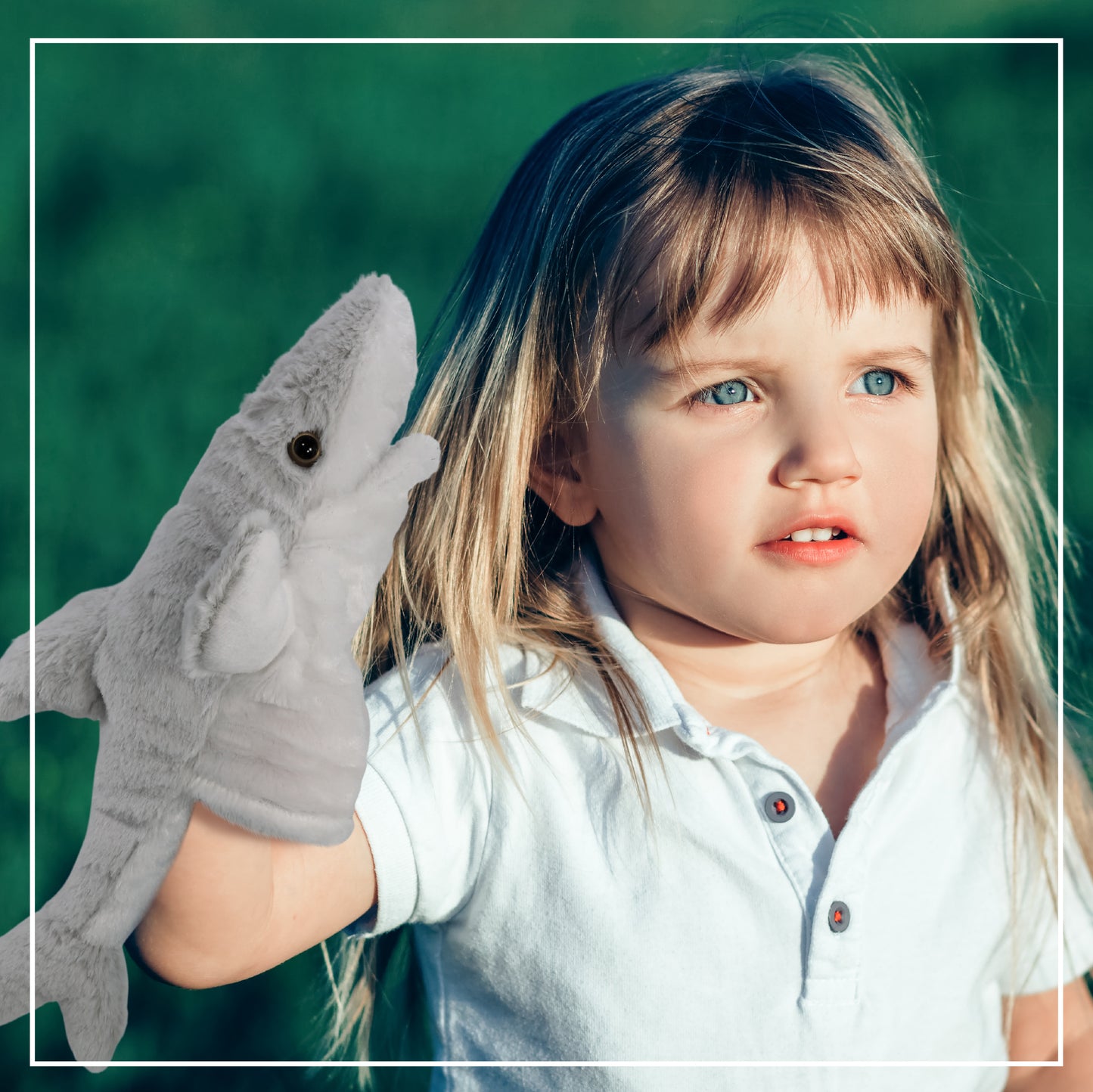 SUPER SOFT PLUSH HAND PUPPET - SHARK
