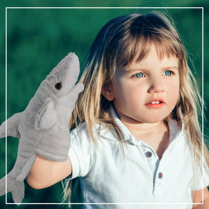 SUPER SOFT PLUSH HAND PUPPET - SHARK