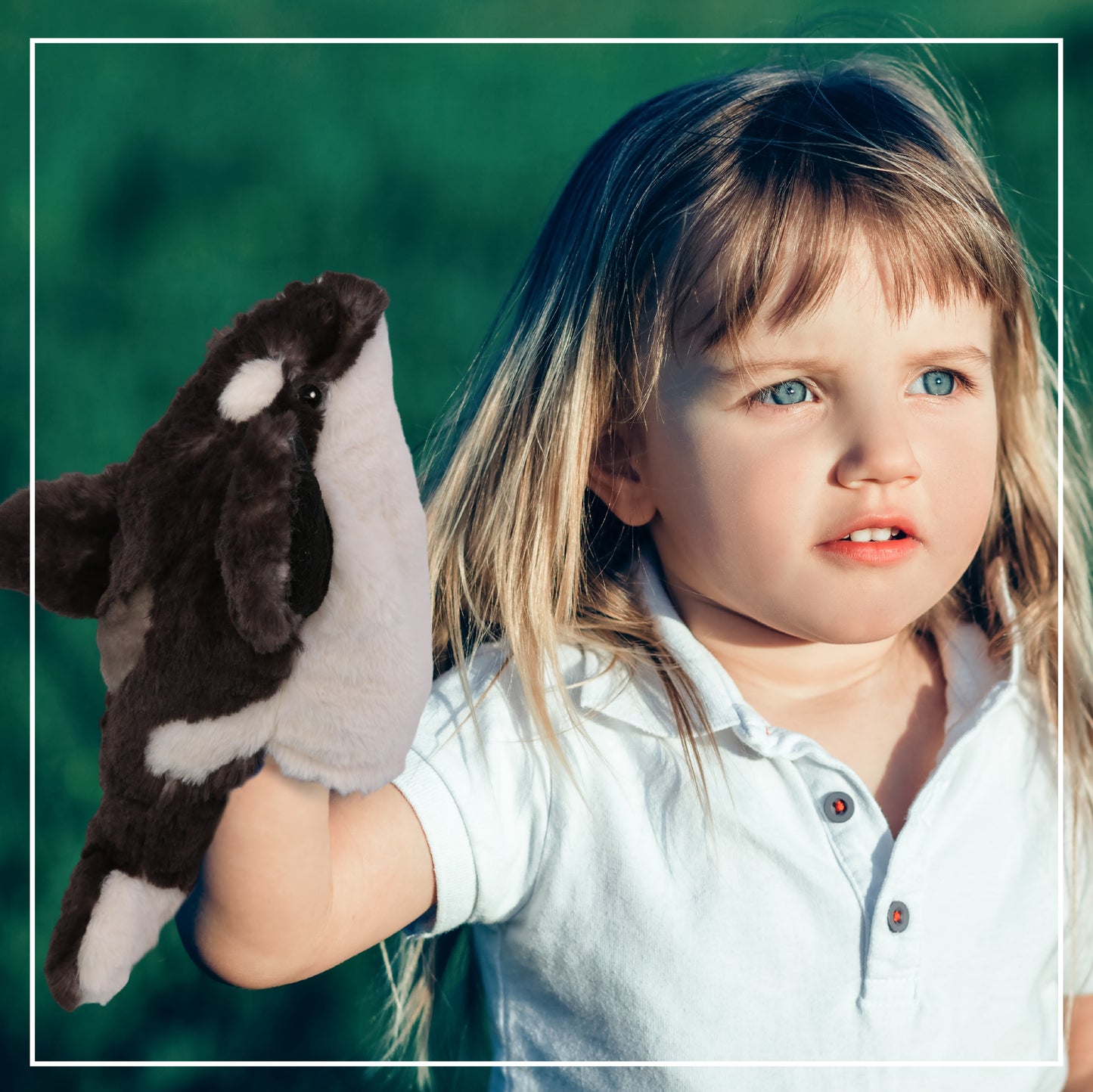 SUPER SOFT PLUSH HAND PUPPET - KILLER WHALE