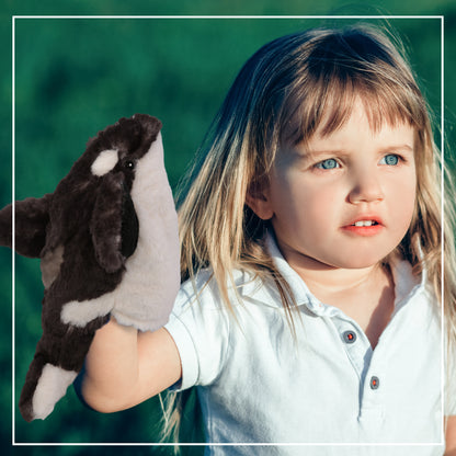 SUPER SOFT PLUSH HAND PUPPET - KILLER WHALE