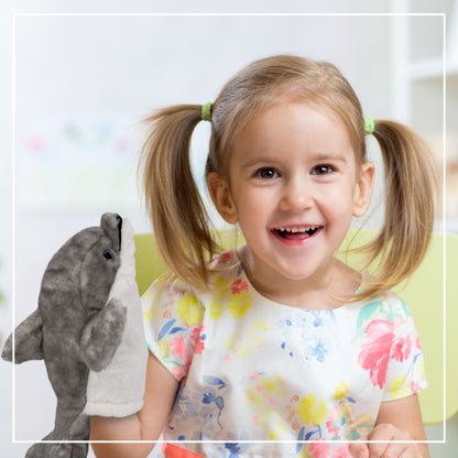 SUPER SOFT PLUSH HAND PUPPET - WILD DOLPHIN