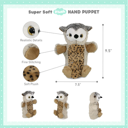 SUPER SOFT PLUSH HAND PUPPET - WILD OWL