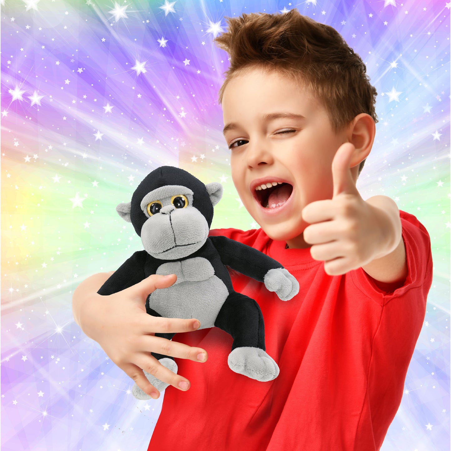 BIG EYE 6" PLUSH - GORILLA