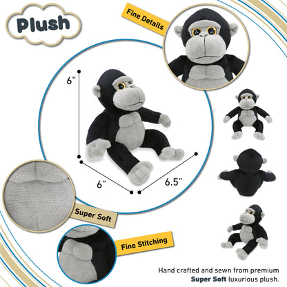 BIG EYE 6" PLUSH - GORILLA