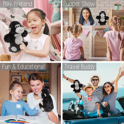 SUPER SOFT PLUSH HAND PUPPET - GORILLA