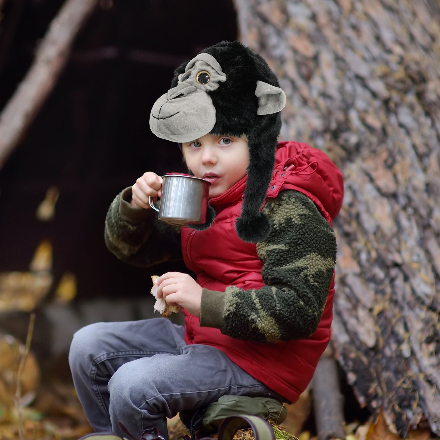 SUPER-SOFT PLUSH HAT - GORILLA