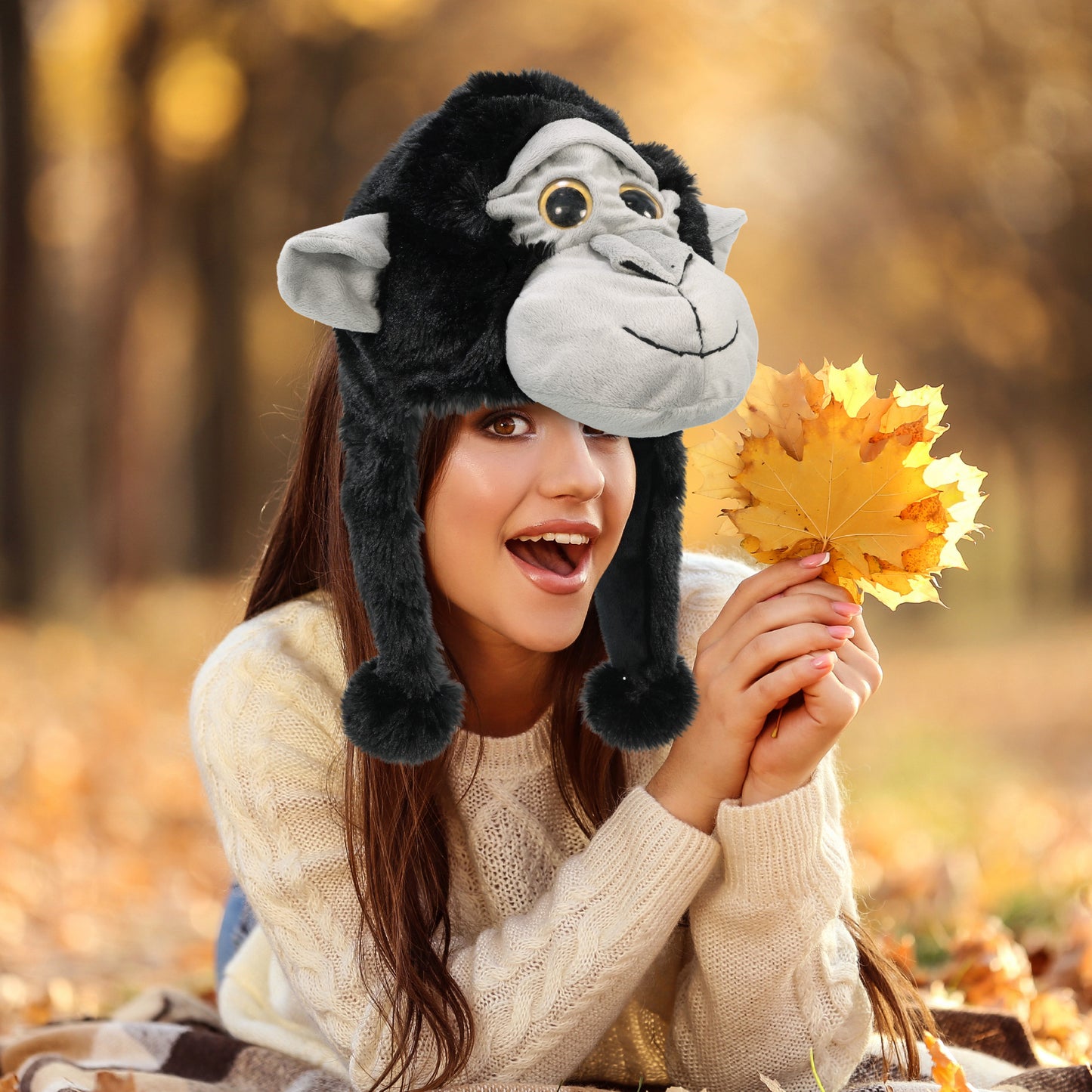 SUPER-SOFT PLUSH HAT - GORILLA