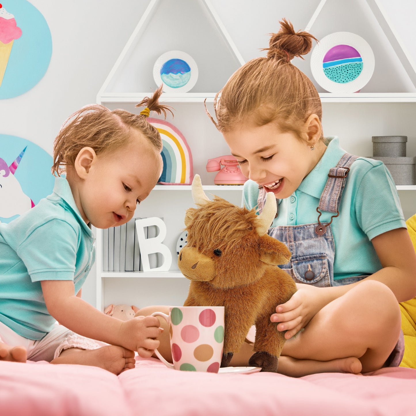 SUPER SOFT PLUSH - FLOPPY HIGHLAND COW 9"