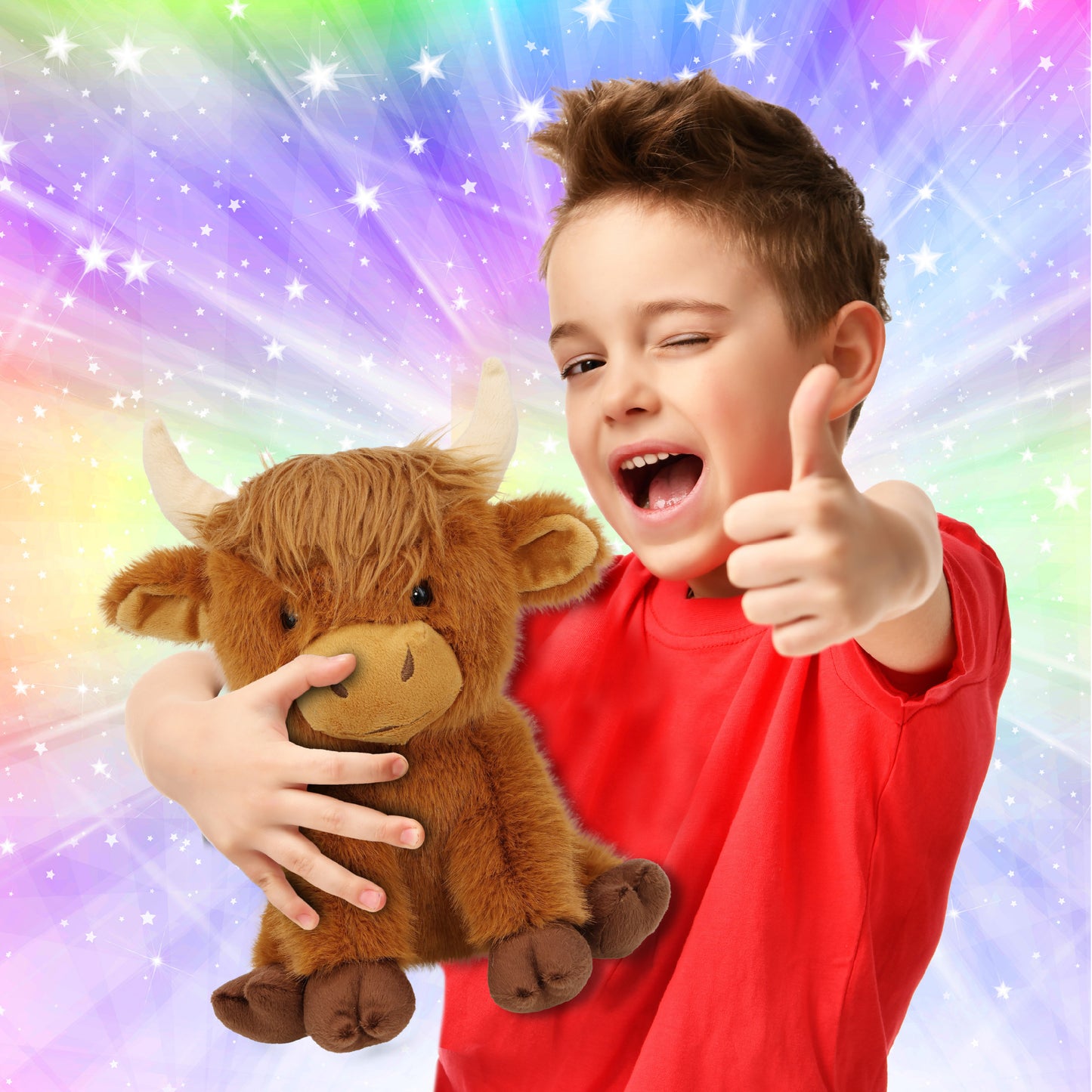 SUPER SOFT PLUSH - STANDING HIGHLAND COW 9"