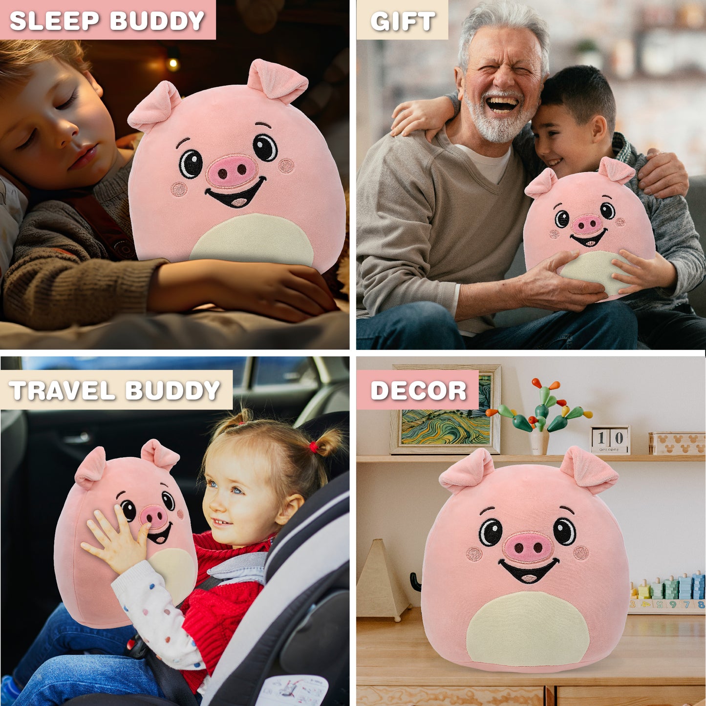 SNUG-MOOSHIES PLUSH - PIG 10"