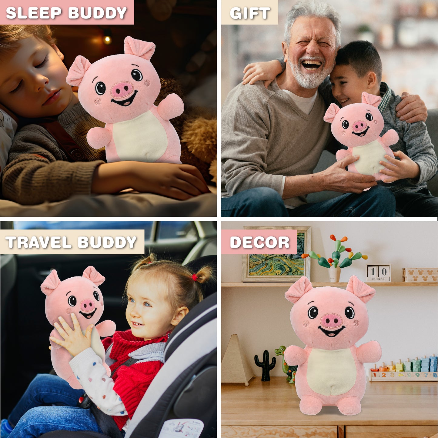 SNUG-MOOSHIES PLUSH - STANDING PIG 10"