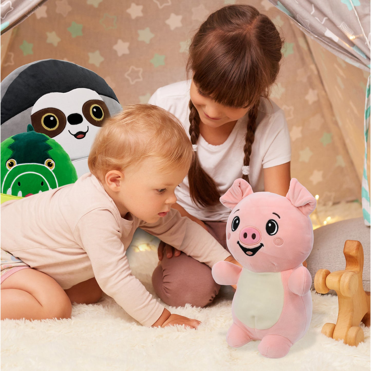 SNUG-MOOSHIES PLUSH - STANDING PIG 10"