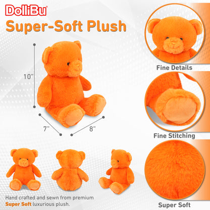 SUPER-SOFT PLUSH - ORANGE BEAR 10"