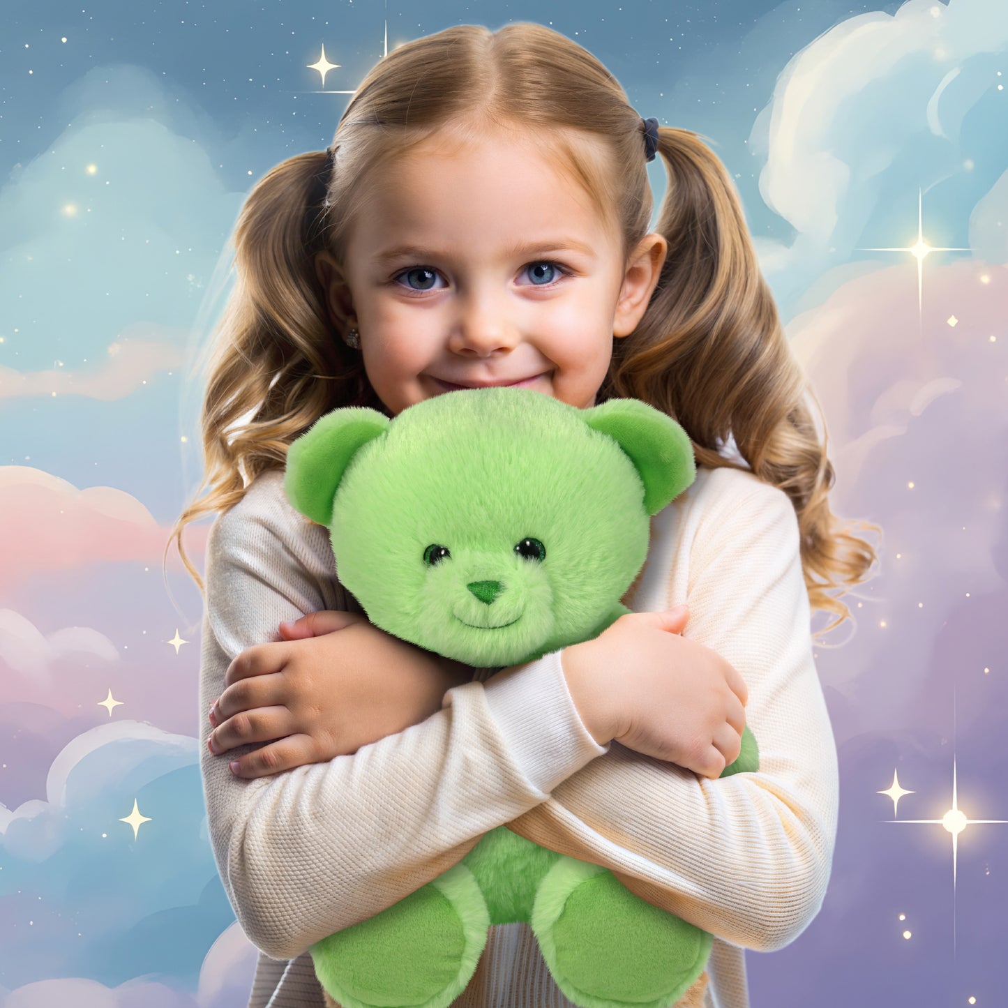 SUPER-SOFT PLUSH - GREEN BEAR 10"