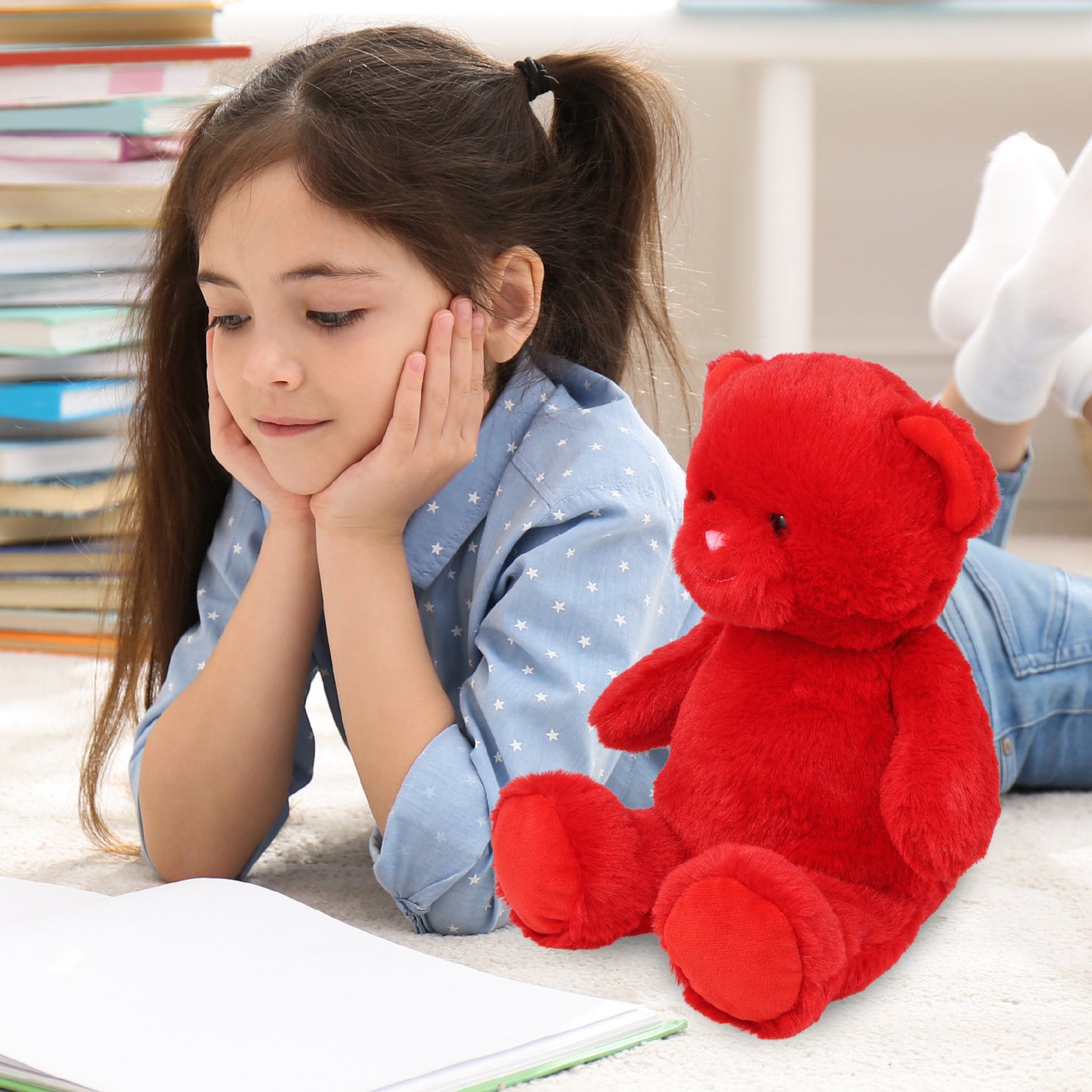 SUPER-SOFT PLUSH - RED BEAR 10"